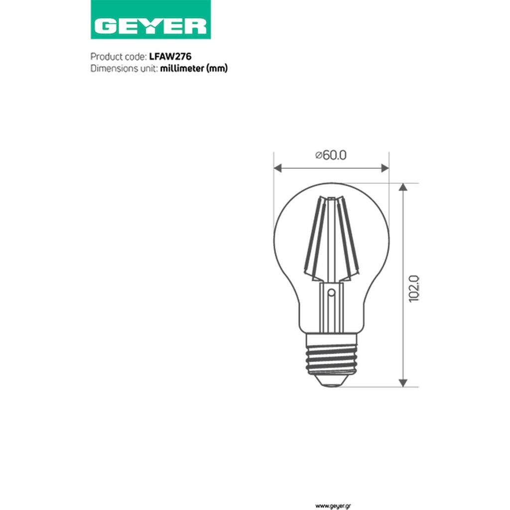 LED-Lampe Klassisch Filament Α60 6W E27 2700K 700 lm – Bild 3