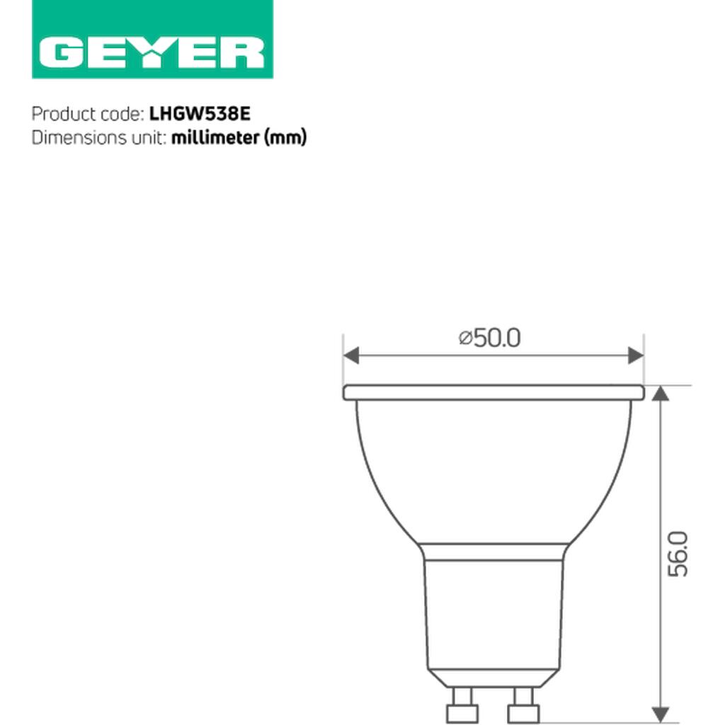 LED-Lampe PAR16 6W GU10 3000K 445 lm 38° – Bild 3