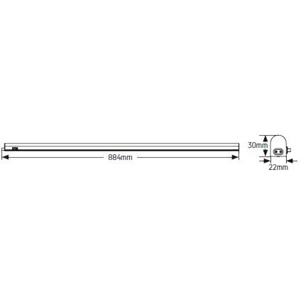 LED-Unterbauleuchte 10W 3000K 1150 lm 0.9m – Bild 2
