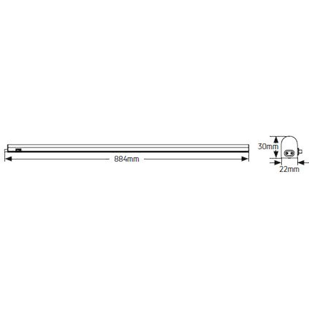 LED-Unterbauleuchte 10W 4000K 1200 lm 0.9m – Bild 2