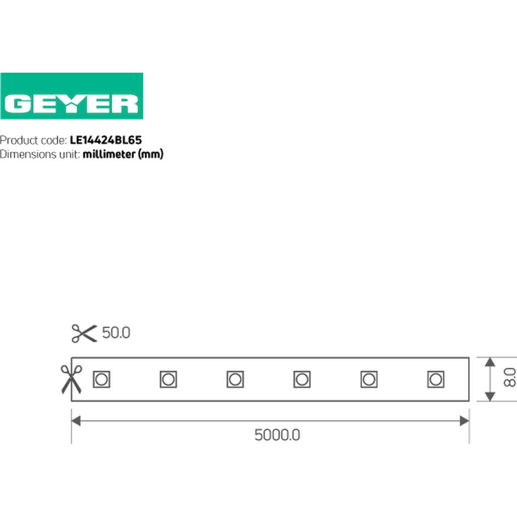 LED-Streifen Eco 14.4W 24V Blau IP65 – Bild 2