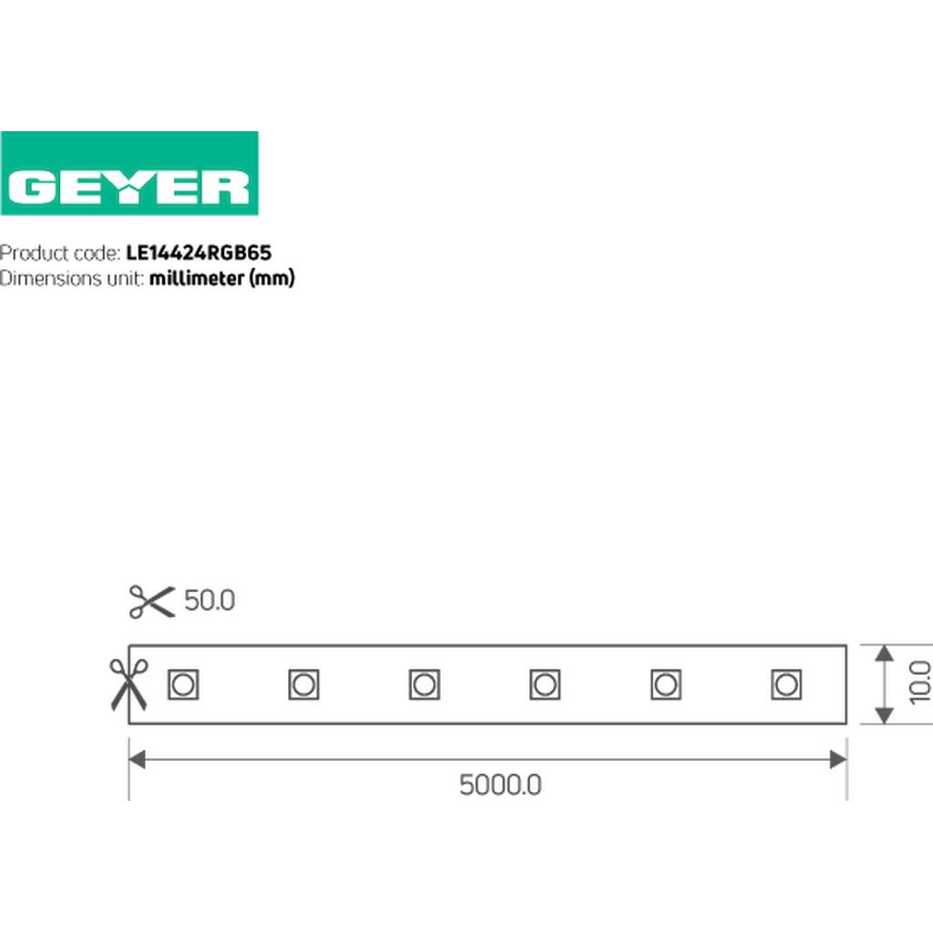 LED-Streifen Eco 14.4W 24V RGB IP65 – Bild 2