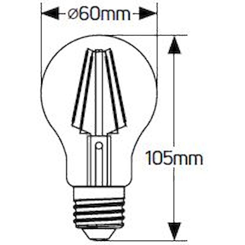 LED-Lampe Klassisch Filament A60 6W E27 4000K 700 lm – Bild 3