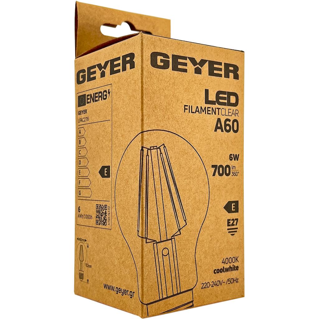 LED-Lampe Klassisch Filament A60 6W E27 4000K 700 lm – Bild 2