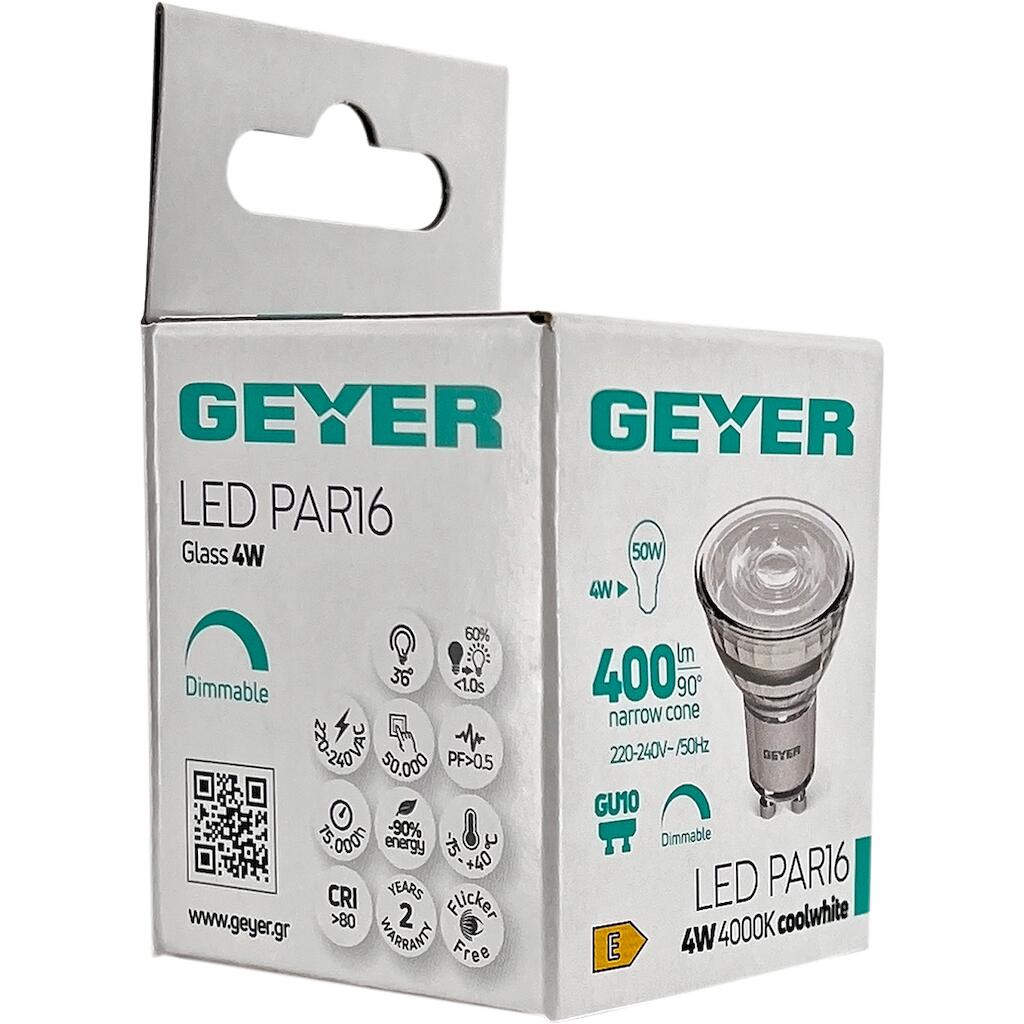 LED-Lampe PAR16 Glas 4W GU10 4000K 400 lm 36° dim – Bild 2