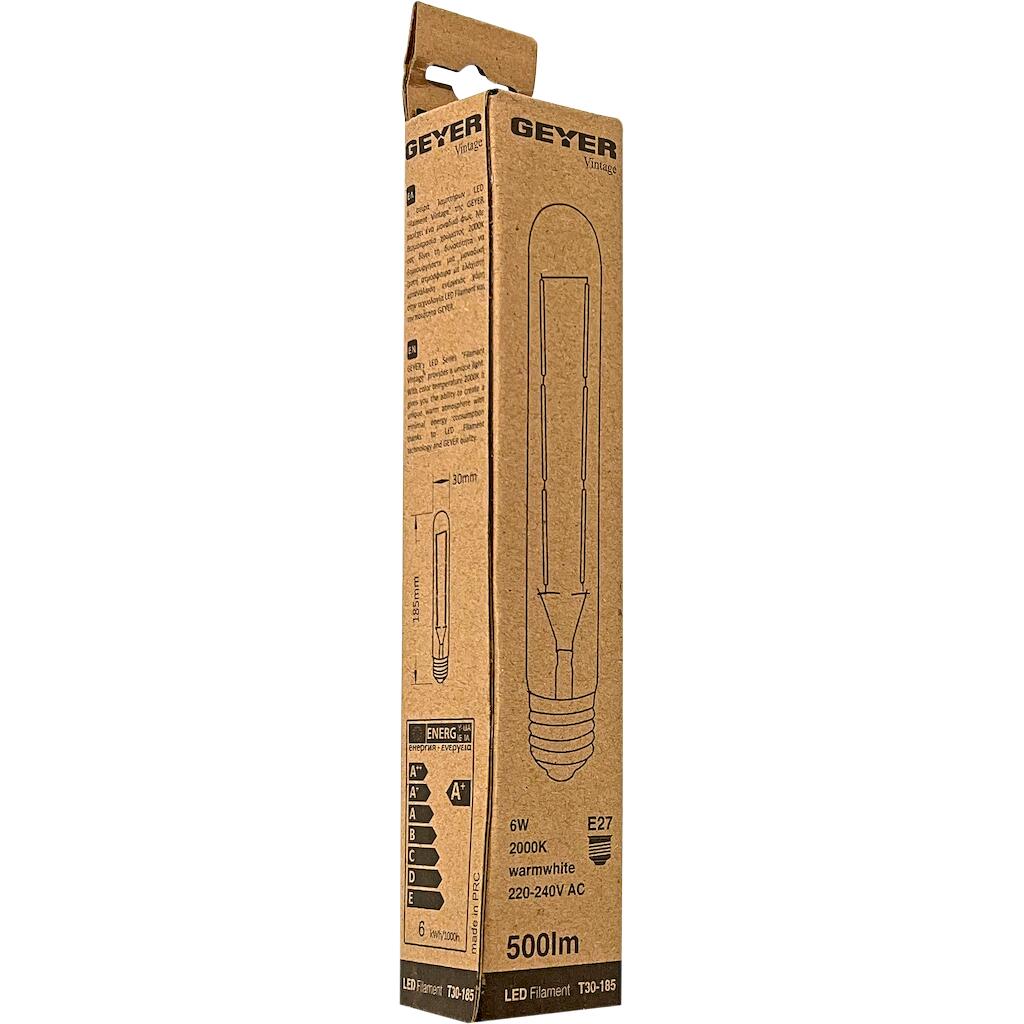 LED-Lampe Vintage T30 6W E27 2000K 550 lm 185mm – Bild 2