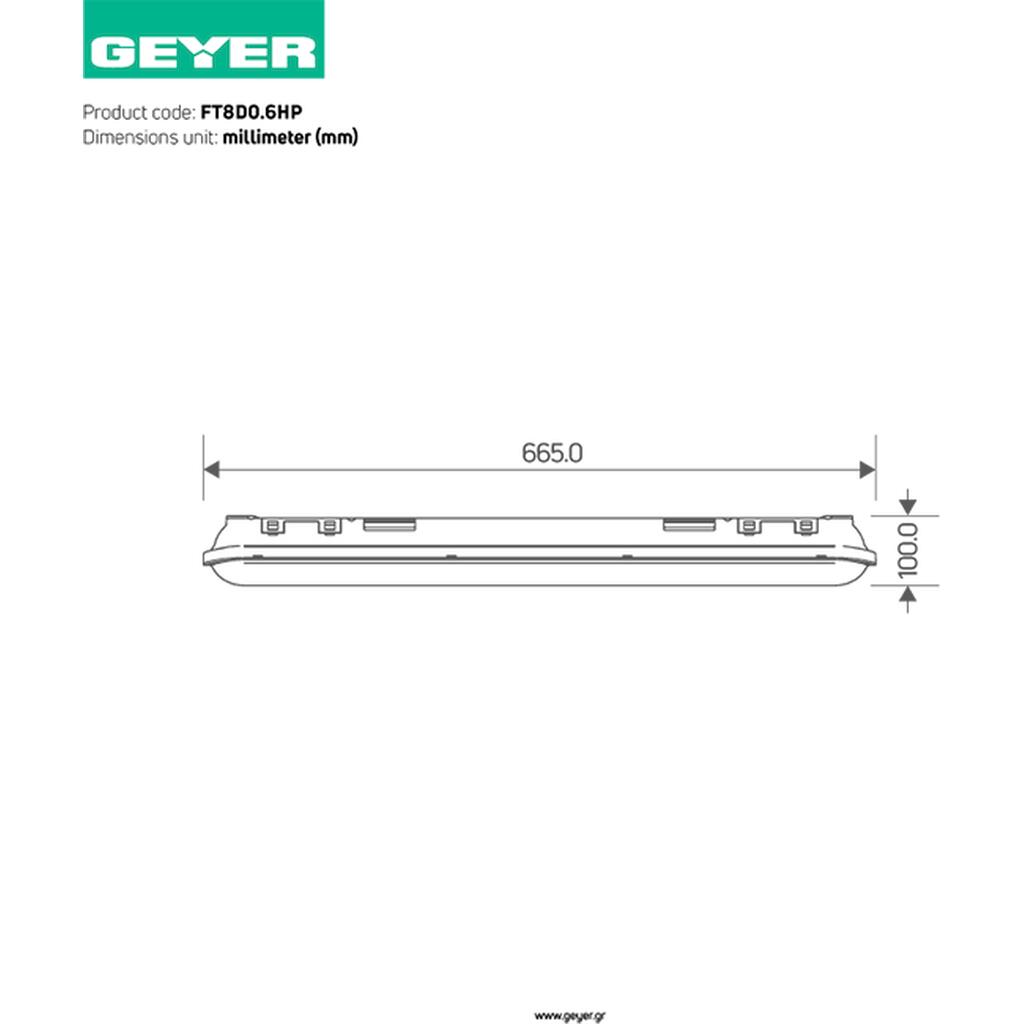 IP65 Gehäuse für LED T8 Röhre 600 mm – Bild 2
