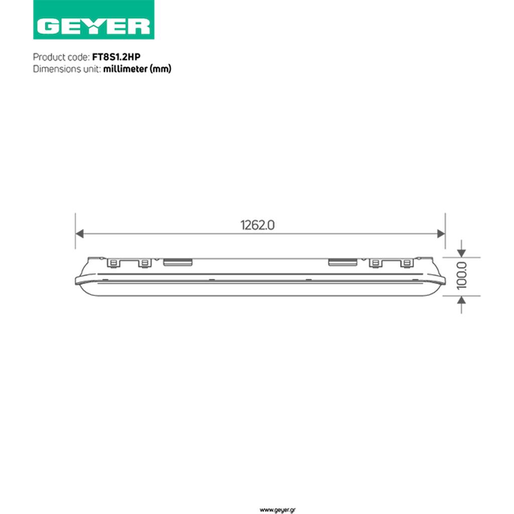 IP65 Gehäuse für LED T8 Röhre 1200 mm – Bild 2