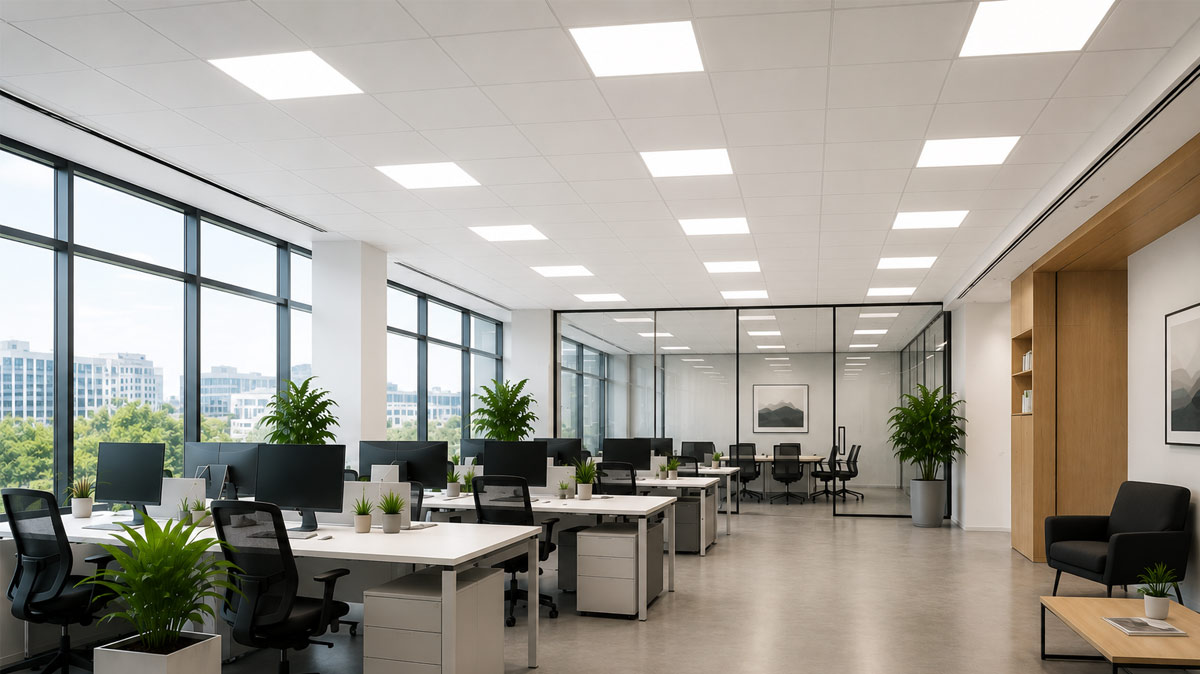 Moderne Bürobeleuchtung 2026 Energieeffizienz
